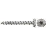 fischer Spanplattenschraube PowerFast II 4,5x40 Halbrundkopf TX 200 Stück, mit Vollgewinde, Edelstahl A2