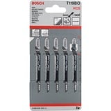 Bosch Stichsägeblatt T 119 BO Basic for Wood, 83mm 5 Stück
