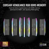 Corsair DIMM 32 GB DDR5-6000 (2x 16 GB) Dual-Kit, Arbeitsspeicher schwarz, CMH32GX5M2B6000Z28, Vengeance RGB, INTEL XMP, AMD EXPO
