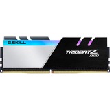 G.Skill DIMM 32 GB DDR4-3200 (4x 8 GB) Quad-Kit, Arbeitsspeicher schwarz/weiß, F4-3200C14Q-32GTZN, Trident Z Neo, INTEL XMP