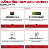 OMEN HyperX OMEN 15-gb0057ng, Gaming-Notebook AMD Ryzen 5 240, NVIDIA GeForce RTX 5060, 16 GB DDR5, 512 GB (512 GB SSD), ohne Betriebssystem