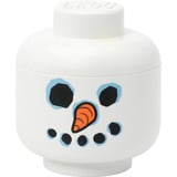 Room Copenhagen LEGO Storage Head "Snowman", klein, Aufbewahrungsbox weiß