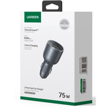 UGREEN 75W 3-Port Fast Car Charger EC703, Ladegerät grau