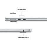 Apple MacBook Air 34,5 cm (13,6") 2025 CTO, Notebook silber, 16 GB, 512 GB (512 GB SSD), M4, MacOS, Amerikanisch