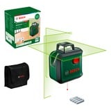 Bosch Kreuzlinienlaser AdvancedLevel 360 grün/schwarz, grüne Laserlinien, Reichweite Ø 24 Meter