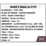 COBI Mark V (Male) no 9199, Konstruktionsspielzeug Maßstab 1:35