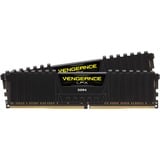 Corsair DIMM 16 GB DDR4-3000 (2x 8 GB) Dual-Kit, Arbeitsspeicher schwarz, CMK16GX4M2D3000C16, Vengeance LPX, INTEL XMP