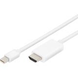 Digitus Adapterkabel mini DisplayPort > HDMI 4K weiß, 2 Meter