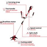 EINHELL Akku-Motorsense AGILLO 36/255 BL-Solo, 36Volt (2x18V) rot/schwarz, ohne Akku und Ladegerät
