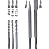 EINHELL Bohrhammer TE-RH 32 4F Kit rot/schwarz, 1.250 Watt, inkl. Bohrer, Spitz- und Flachmeißel