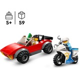 LEGO 60392 City Verfolgungsjagd mit dem Polizeimotorrad, Konstruktionsspielzeug 
