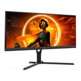 AOC U34G3XM/EU, Gaming-Monitor 86 cm(34 Zoll), schwarz/rot, WQHD, Adaptive-Sync, VA, 144Hz Panel