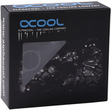 Alphacool Eiszapfen PRO 13mm HardTube Fitting G1/4 - Deep Black, Verbindung schwarz, 6er Set