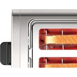 Bosch Kompakt-Toaster DesignLine TAT5P420DE edelstahl/schwarz, 970 Watt, für 2 Scheiben Toast