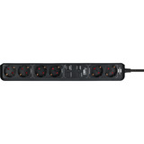 Brennenstuhl Connect Eco-Line WiFi Steckdosenleiste 6-fach schwarz, 1,5 m Kabel, Sprachsteuerung, Timer, App
