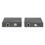 Digitus 4K HDBaseT 2.0 HDMI KVM Extender Set, HDMI Verlängerung schwarz, 100 m
