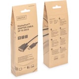 Digitus Adapterkabel DisplayPort > DVI-D schwarz, 3 Meter