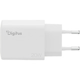 Digitus USB Charger 20W, 1x USB-C, 1x USB-A, Ladegerät weiß