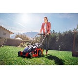 EINHELL Akku-Rasenmäher GE-CM 43 Li M Kit, 18Volt rot/schwarz, 2x Li-Ionen Akku 4,0Ah