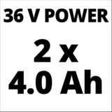 EINHELL Akku-Rasenmäher GE-CM 43 Li M Kit, 18Volt rot/schwarz, 2x Li-Ionen Akku 4,0Ah
