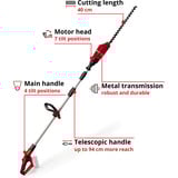 EINHELL Power X-Change Akku-Heckenschere GE-HH 18/45 Li T-Solo, 18Volt rot/schwarz, ohne Akku und Ladegerät