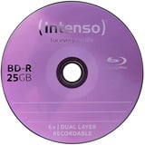 Intenso BD-R 25 GB, Blu-ray-Rohlinge 6fach, 25 Stück, bedruckbar, Retail
