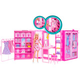 Barbie Traumkleiderschrank mit Puppe, Puppenmöbel