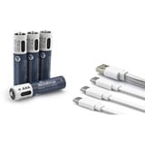 MediaRange USB-C Li-Ion Akku, Mignon AA I 1.5V | 500 mAh, 4erPack 4 Stück