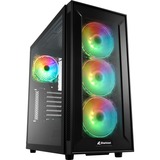 Sharkoon TG6M RGB, Tower-Gehäuse schwarz, Seitenteil aus gehärtetem Glas