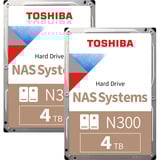UGREEN DH2300 Bundle mit 2x Toshiba N300 4 TB (MN10ADA400ES), NAS schwarz