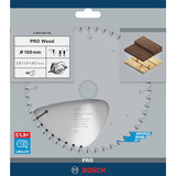 Bosch PRO Wood Kreissägeblatt, Ø 160mm, 48Z Bohrung 20mm, für Handkreissägen