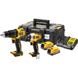 DEWALT POWERSTACK Akku-Kombo-Pack DCK2062E2T, 18Volt, mit Schlagschrauber, Schlagbohrschrauber gelb/schwarz, 2x POWERSTACK Li-Ion-Akku 1,7 Ah, in T STAK Box II