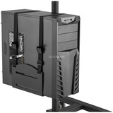 Digitus Mobiler Arbeitsplatz mit Höhenverstellung, Arbeitstisch schwarz, für PC, Monitor und Tastatur / Maus