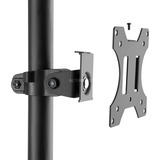 Digitus Mobiler Arbeitsplatz mit Höhenverstellung, Arbeitstisch schwarz, für PC, Monitor und Tastatur / Maus