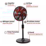 EINHELL GE-CF 18/320 P Li-Solo, Ventilator schwarz/rot, Akku-Ventilator, Lieferung ohne Akku und Ladegerät