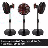 EINHELL GE-CF 18/320 P Li-Solo, Ventilator schwarz/rot, Akku-Ventilator, Lieferung ohne Akku und Ladegerät