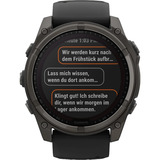 Garmin fēnix 8 - 51 mm, Solar, Sapphire, Smartwatch Carbongrau, Silikon-Armband, Edelstahl