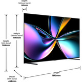 Hisense 85U7Q, LED-Fernseher 215 cm (85 Zoll), schwarz (matt), UltraHD/4K, Mini-LED, Hi-View AI Engine, QLED Colour, 144Hz Panel
