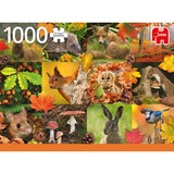 Jumbo Puzzle Tiere im Herbst 