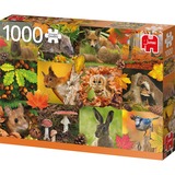 Jumbo Puzzle Tiere im Herbst 