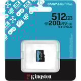 Kingston Canvas Go! Plus 512 GB microSDXC, Speicherkarte schwarz, UHS-I U3, Class 10, V30, A2