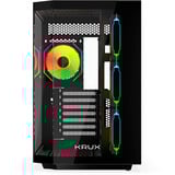Krux Empero, Tower-Gehäuse schwarz, Tempered Glass x 2