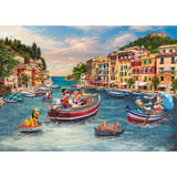 Schmidt Spiele Thomas Kinkade Studios: Disney - Mickey and Minnie in Italy, Puzzle 1000 Teile