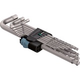 Wera 3950/9 Hex-Plus Stainless 1 SB Winkelschlüsselsatz, 9-teilig, Schraubendreher edelstahl, Edelstahl, mit Halteclip