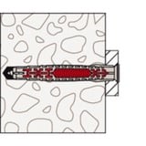 fischer Langschaftdübel DuoXpand 10x80 T R hellgrau/rot, 50 Stück