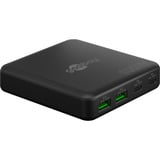 goobay USB-C Multiport-Tischladegerät, PD, GaN, 100 Watt schwarz, 2x USB-C, 2x USB-A, Power Delivery, QuickCharge 3.0