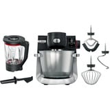 Bosch Home MUMS6ZS17 Küchenmaschine schwarz/edelstahl, 1.600 Watt, Serie 6, integrierte Waage, Timer