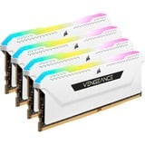 Corsair DIMM 32 GB DDR4-3200 (4x 8 GB) Quad-Kit, Arbeitsspeicher weiß, CMH32GX4M4E3200C16W, Vengeance RGB PRO SL, INTEL XMP