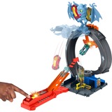 Hot Wheels City Angriff der Fledermaus Spielset mit Spielzeugauto im Maßstab 1:64, Rennbahn 