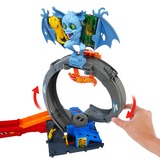 Hot Wheels City Angriff der Fledermaus Spielset mit Spielzeugauto im Maßstab 1:64, Rennbahn 